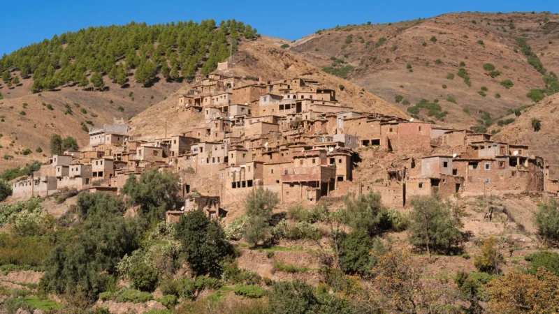 Berber and nomad family visit in Morocco